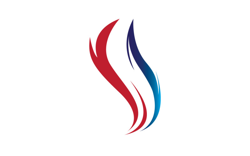 Burning fire flame hots logo icon v7