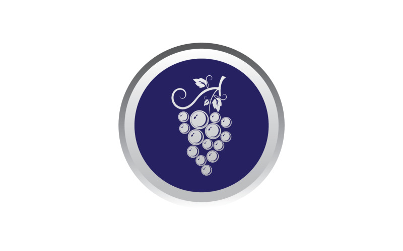 Plody hroznů čerstvé ikony logo v65