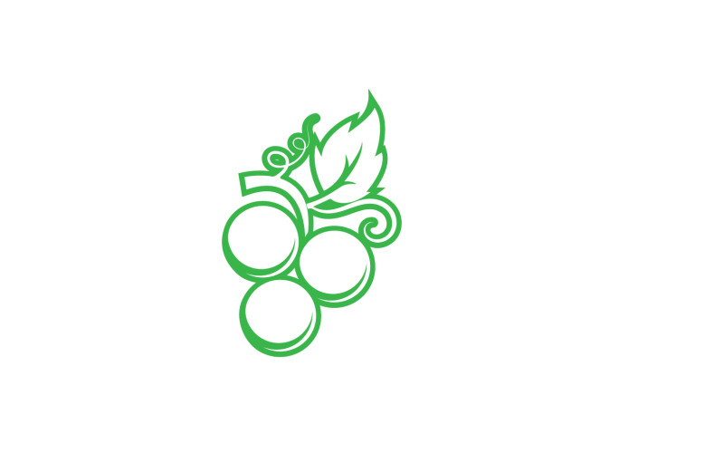 Druivenvruchten vers pictogram logo v115
