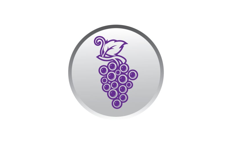 Druivenvruchten vers pictogram logo v71