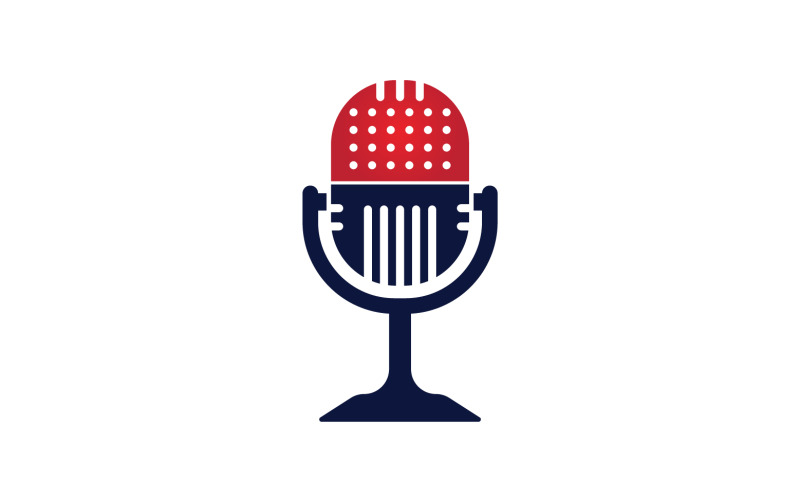 Mic podcasat icon vector template logo v11