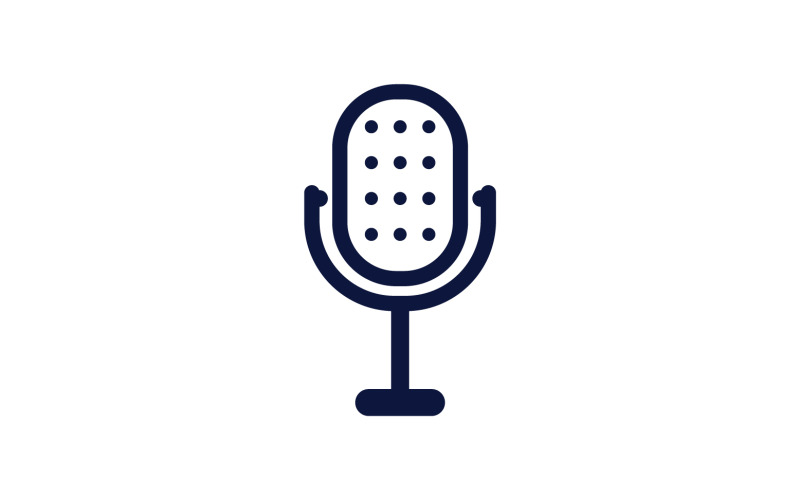 Mic podcasat icon vector template logo v17