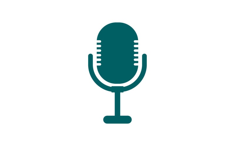 Mic podcasat icon vector template logo v22