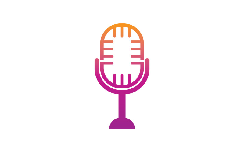 Mic podcasat pictogram vector sjabloon logo v19