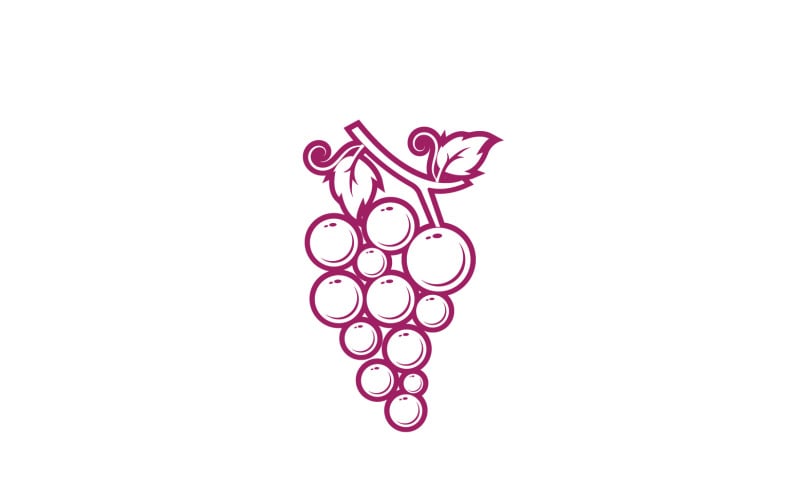Plody hroznů čerstvé ikony logo v96