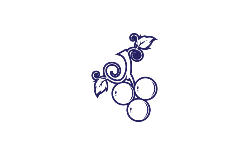 Traubenfrüchte frisches Symbol-Logo v105