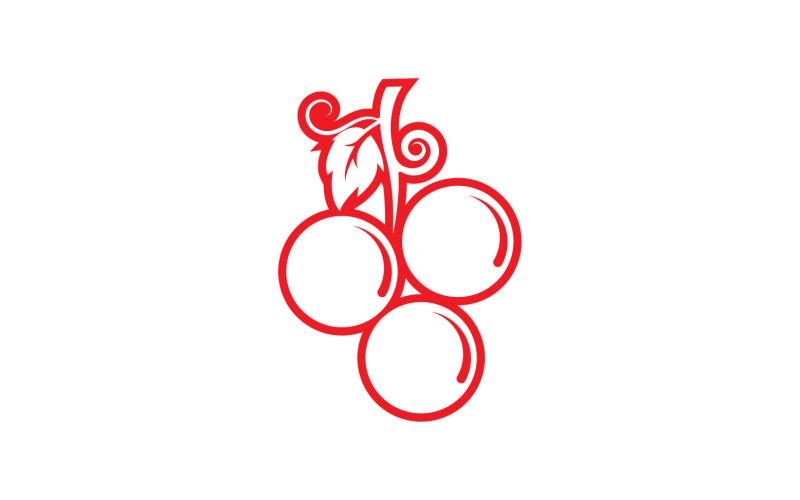 Traubenfrüchte frisches Symbol-Logo v110