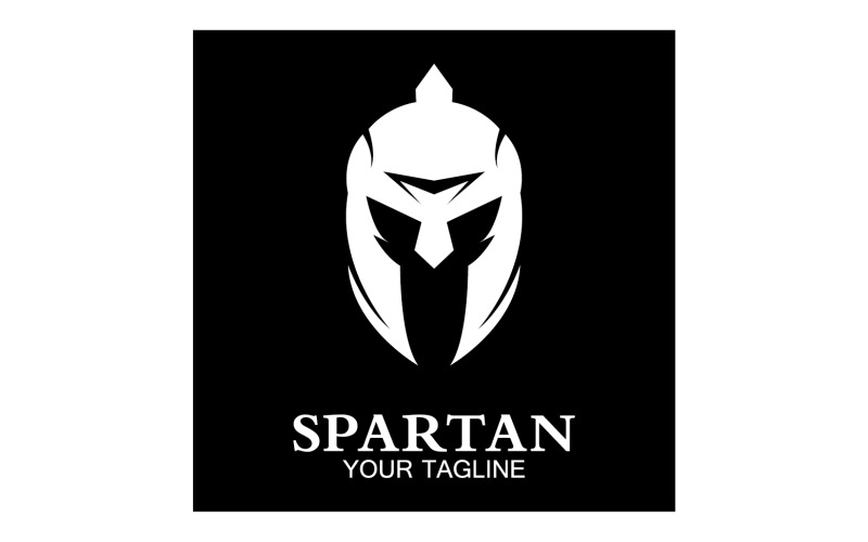 Casco spartano icona gladiatore logo vettoriale v1