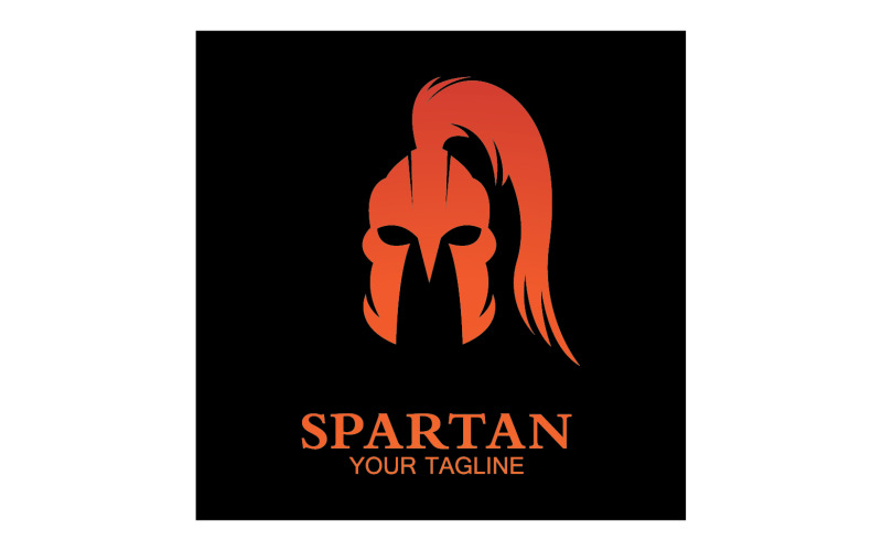 Casco espartano gladiador icono logo vector v22