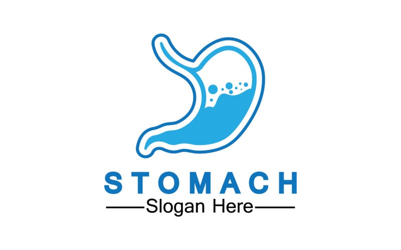 Health stomach icon logo vector template logo v12