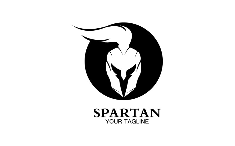 Spartaanse helm gladiator pictogram logo vector v47