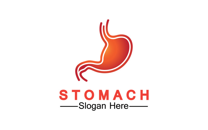 Zdraví žaludku ikona logo vektorové šablony logo v24
