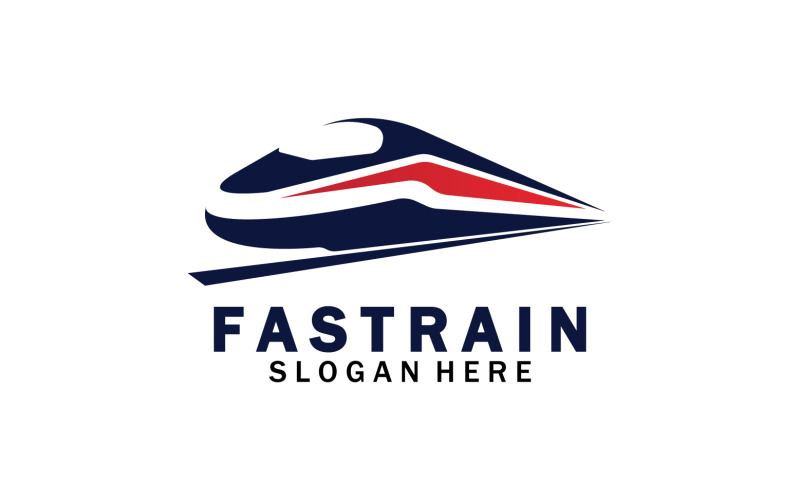 Logo d'icône de transport ferroviaire plus rapide v10