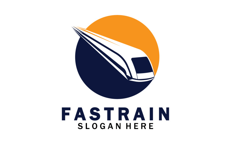Logo d'icône de transport ferroviaire plus rapide v40