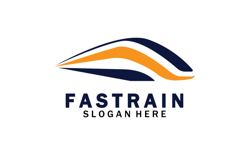 Logotipo do ícone de transporte de trem mais rápido v18