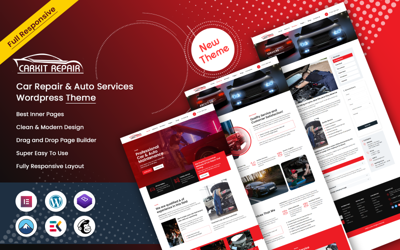 Carkit - Tema WordPress de conserto de automóveis e serviços automotivos