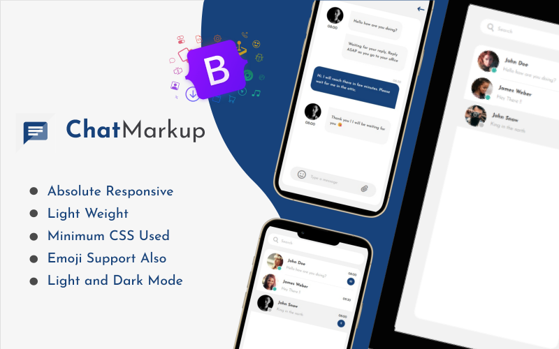 ChatMarkup | Aplikace jako chatovací HTML šablona