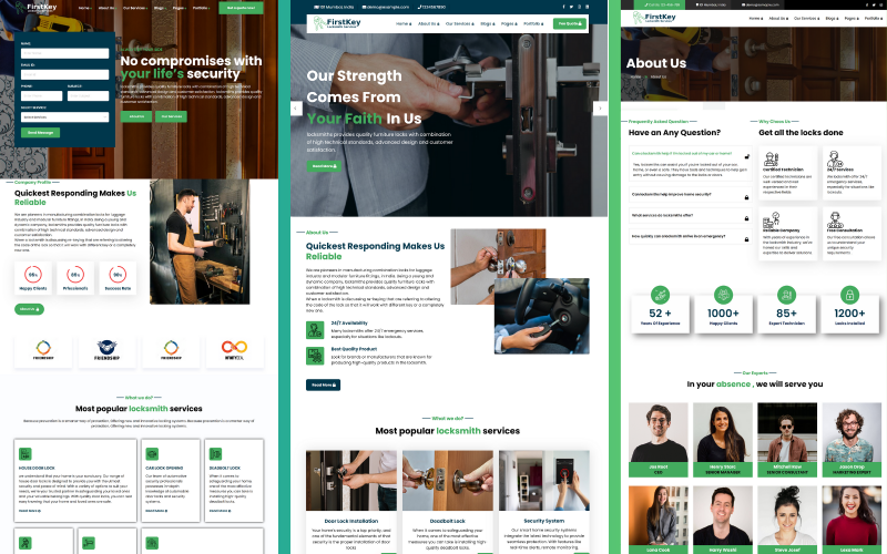 FirstKey - Modèle HTML de service de serrurier