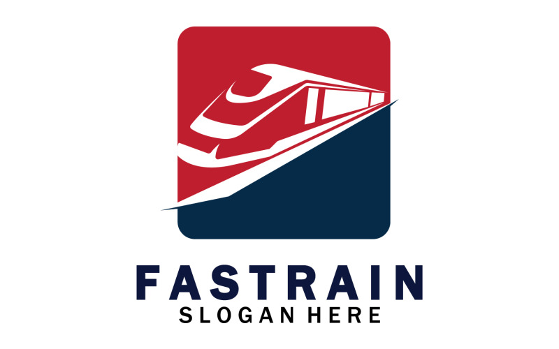 Logotipo do ícone de transporte de trem mais rápido v49
