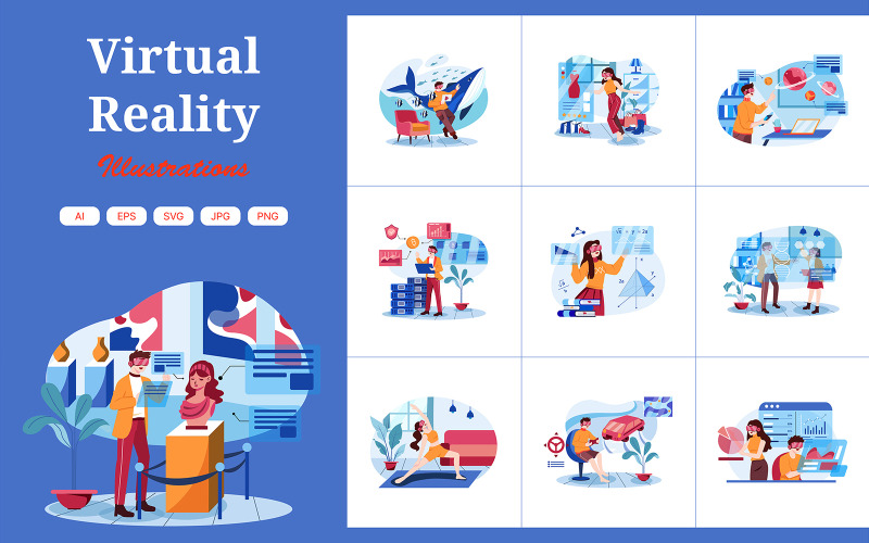 M403_ Pacote de ilustração de realidade virtual
