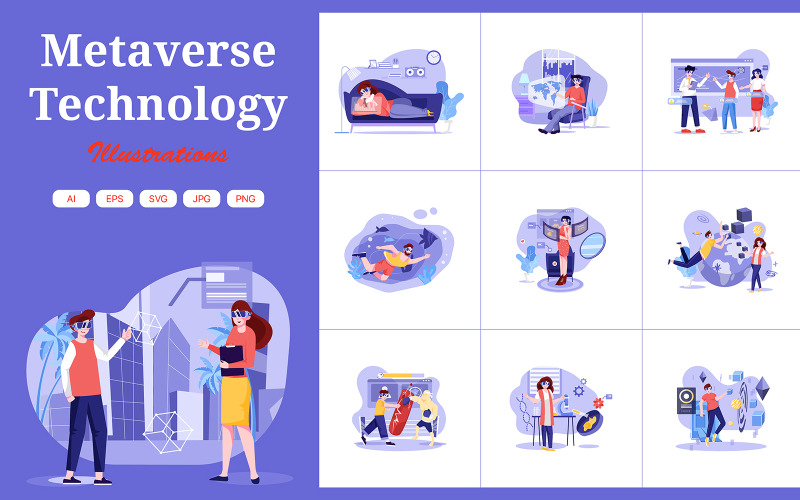 M408_ Metaverse Illustration Pack