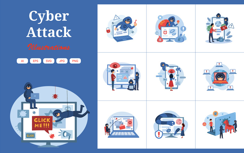 Pakiet ilustracji cyberataku M404_