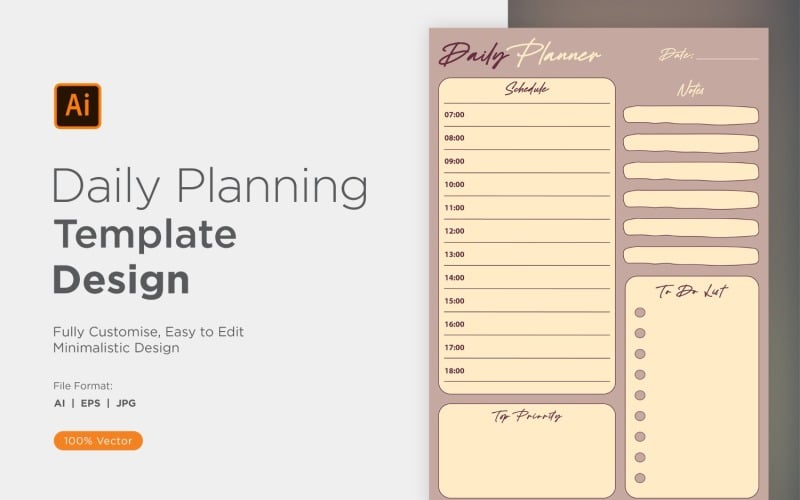 Daglig Planner Sheet Design 26