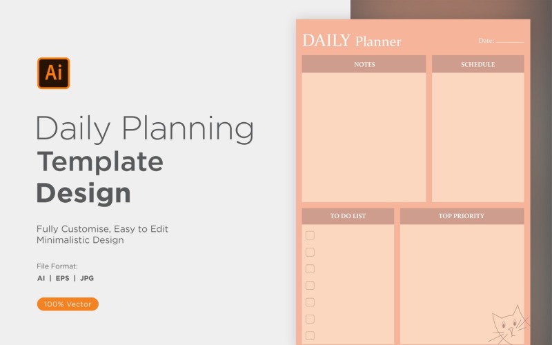 Diseño de hoja de agenda diaria 34