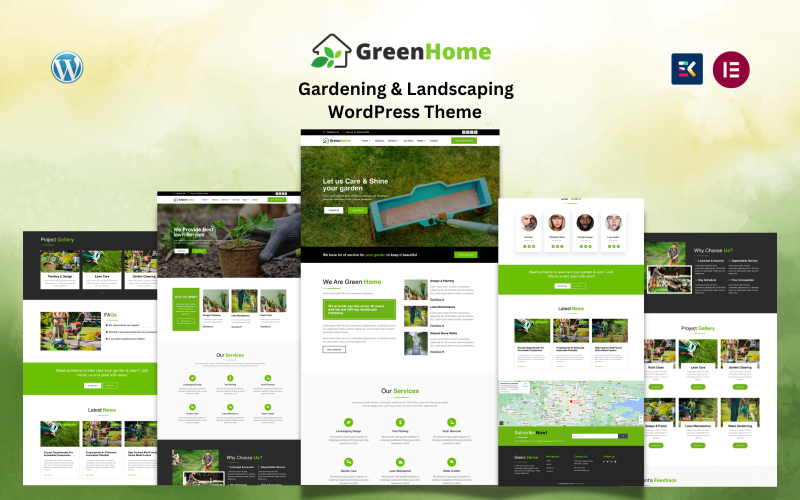 GreenHome - WordPress-thema voor tuinieren en landschapsarchitectuur