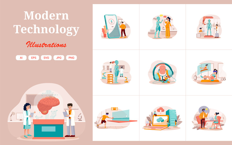 M433_ Illustratiepakket voor moderne technologie