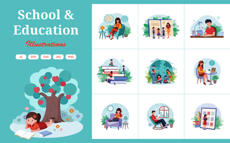 M441_ Pacote de ilustrações educacionais