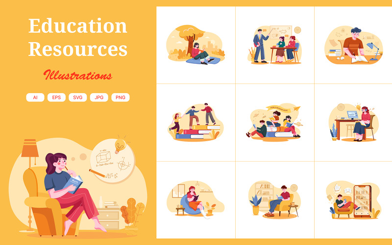 M445_ Paquete de ilustraciones educativas