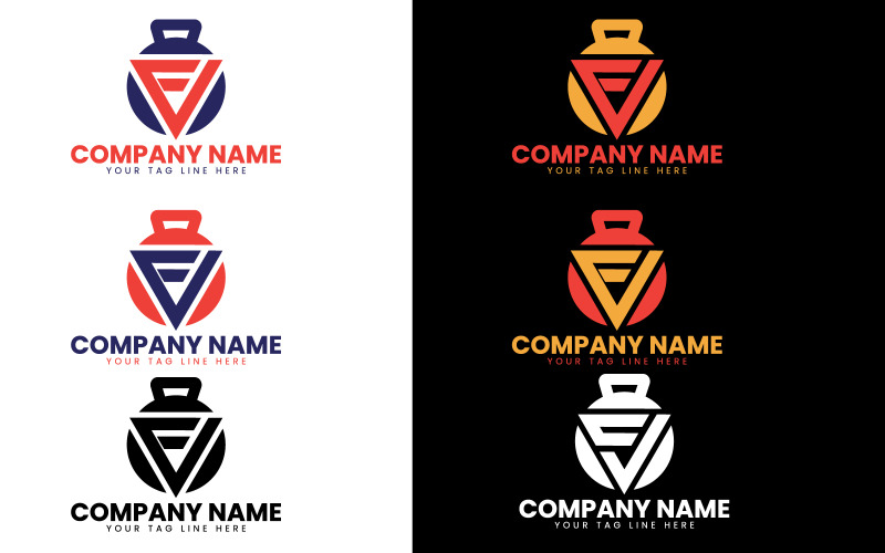 CV Gym Letter Logotyp Mall
