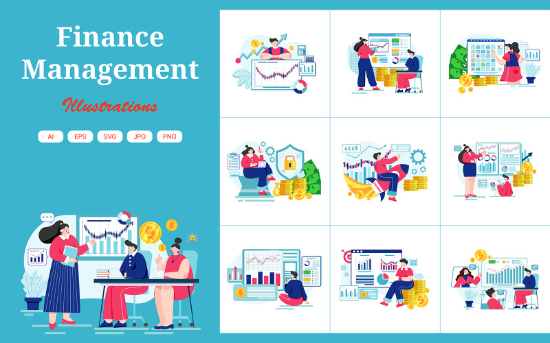 M456_ Finanzmanagement-Illustrationspaket