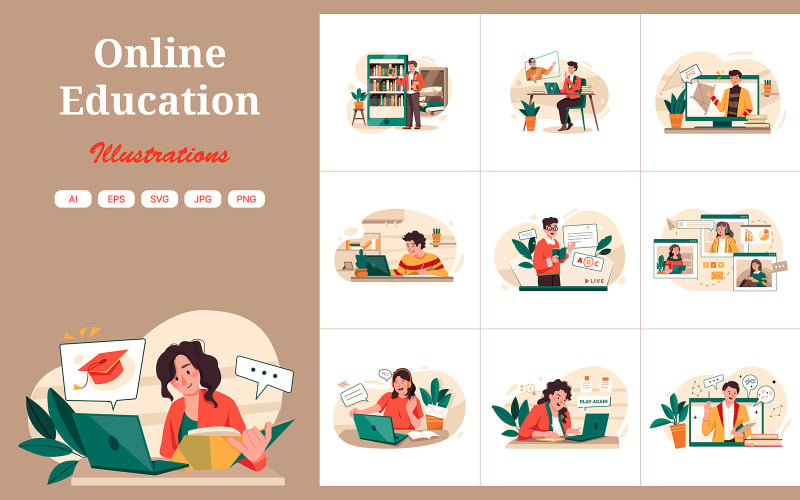 M467_ Illustratiepakket voor online onderwijs
