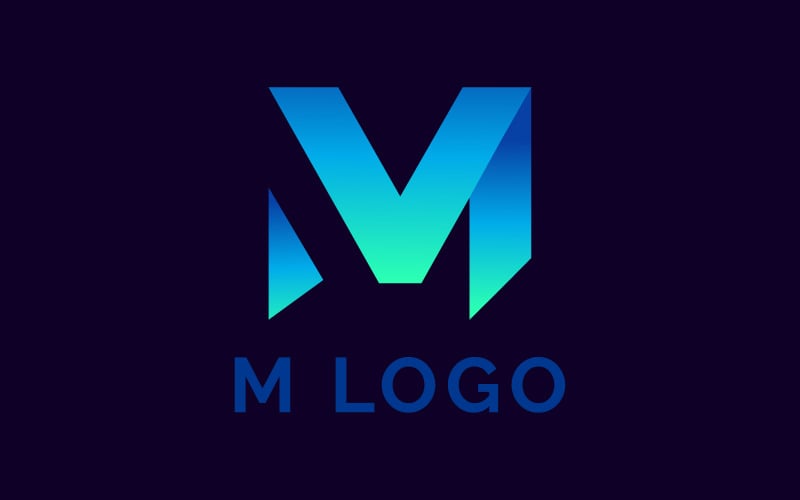 Plantilla de logotipo de letra M, logotipo de letra moderno, logotipo de letra M