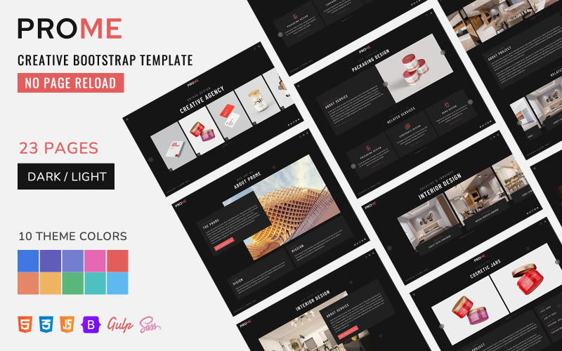 Prome – Creative Bootstrap Templap + No Page Reload