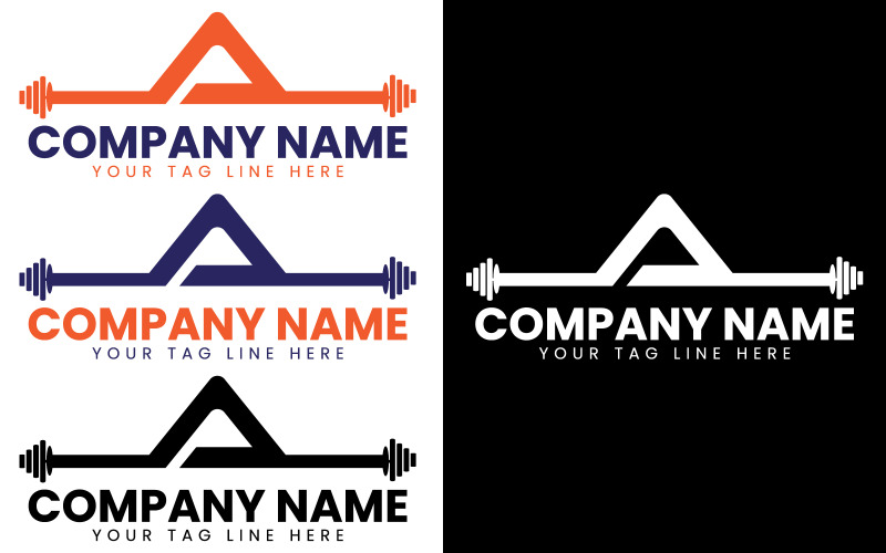 Un modello di logo con lettera per palestra