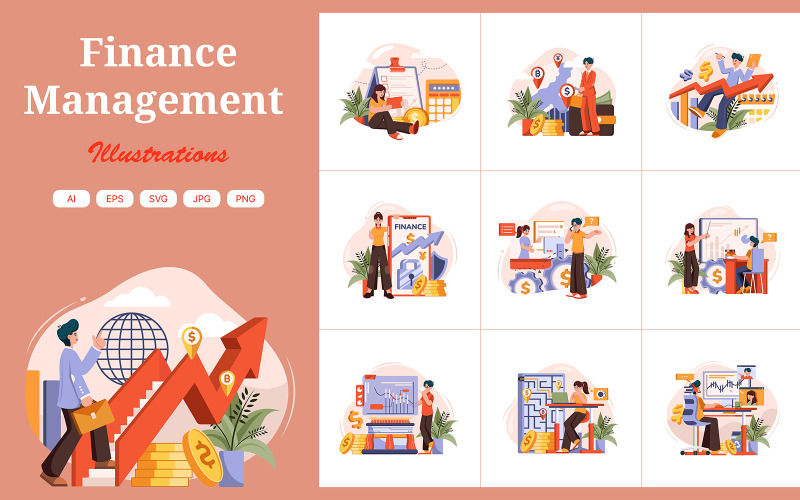 M471_ Finanzmanagement-Illustrationspaket