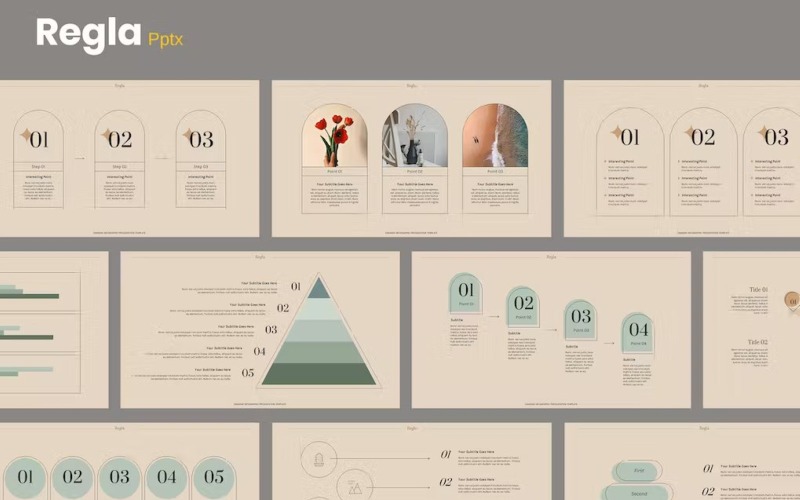 Regla - Aesthetic Style Business Plan Powerpoint