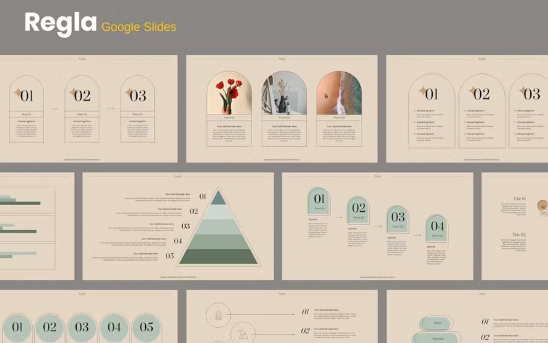Regla - Plano de negócios de estilo estético Google Slide