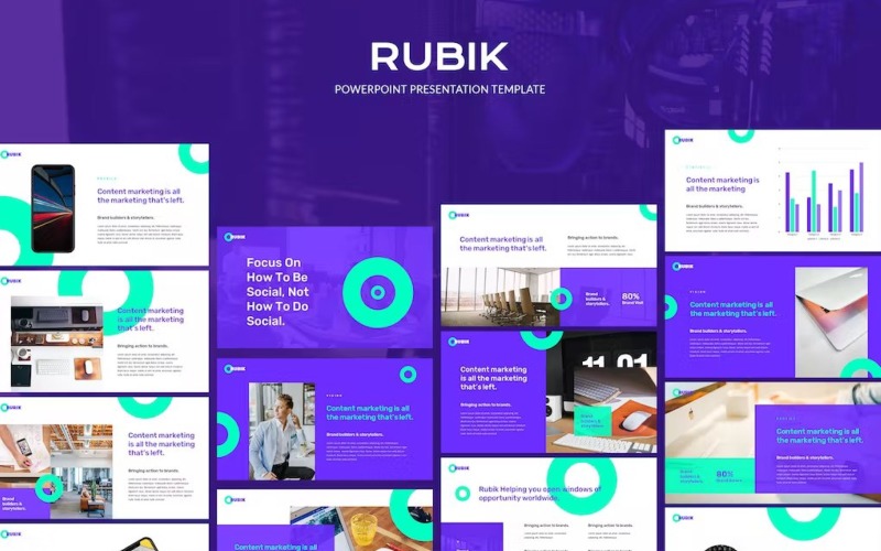 Rubik - Powerpoint Template #357742 - TemplateMonster