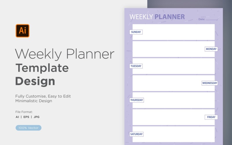 Diseño de hoja de planificación semanal - 18