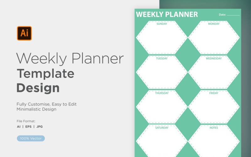 Diseño de hoja de planificación semanal - 19