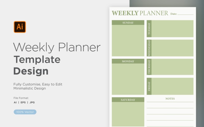 Diseño de hoja de planificación semanal - 21