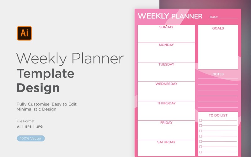 Diseño de hoja de planificación semanal - 23