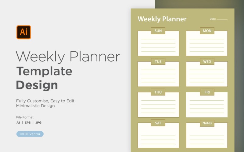 Diseño de hoja de planificación semanal - 32