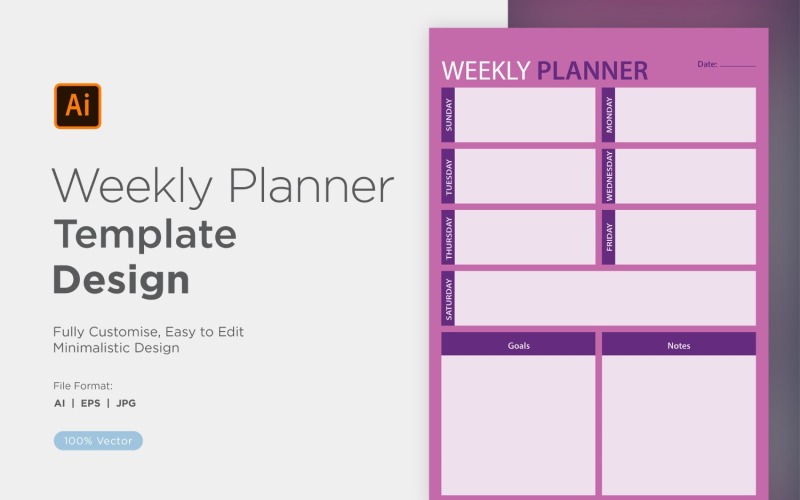 Diseño de hoja de planificación semanal - 33