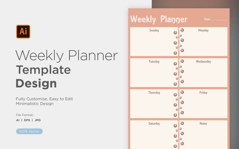 Návrh listu týdenního plánovače – 15
