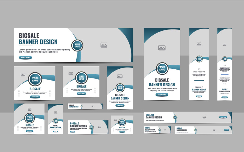 Web banner elrendezés vagy üzleti web banner